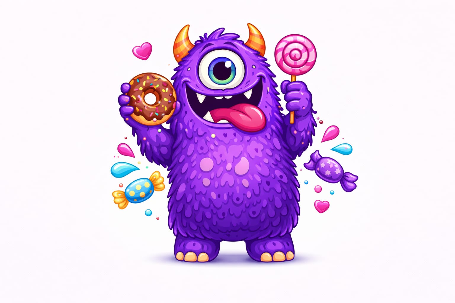 Tatlı Canavar Klasik Sticker